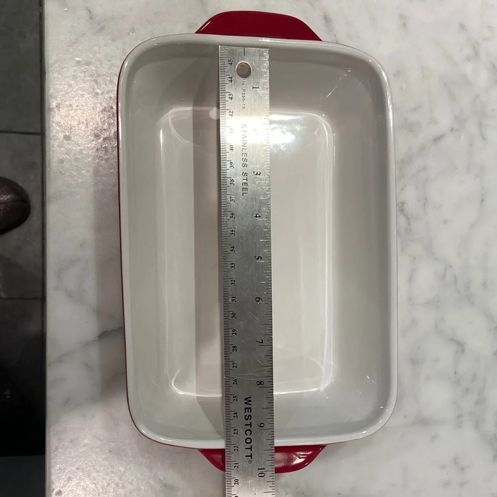 Kitchenaid 9”x 6”Red Ceramic Baking Dish - Picture 3 of 9